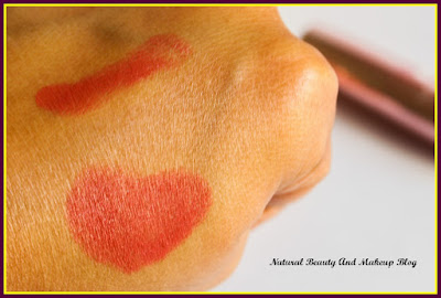 Lakme 9-5 Matte Roseate Motive Lipstick , Swatches Review on Blog