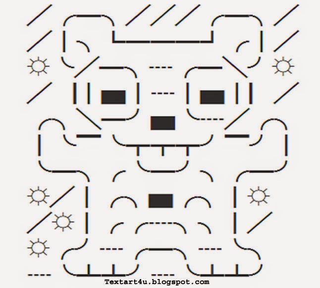 Silly Bear Unicode Twitter Art Copy Paste Code | Cool ...