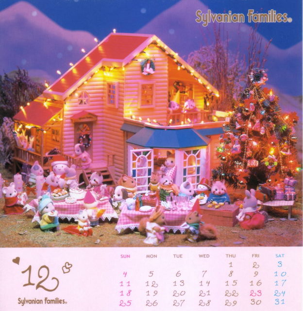 Free World Free Wall paper Sylvanian Families Calendar 2005