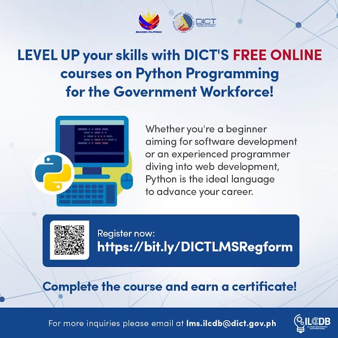 Free Training for Teachers on Python Programming Language by DICT | Register here!