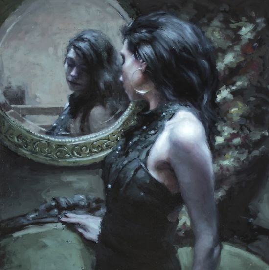 Jeremy Mann oil paintings beautiful women