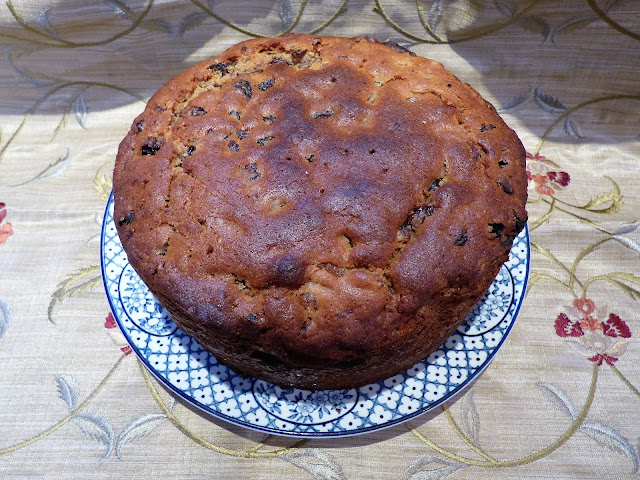 fruit cake made with fruit soaked in tea