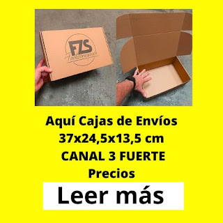 Aquí Cajas de Envíos 37x24,5x13,5 cm  CANAL 3 FUERTE Precios