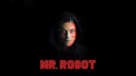 Rami Malek en un cartel de Mr Robot
