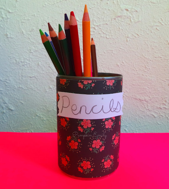 DIY Tin Can Pencil Holder