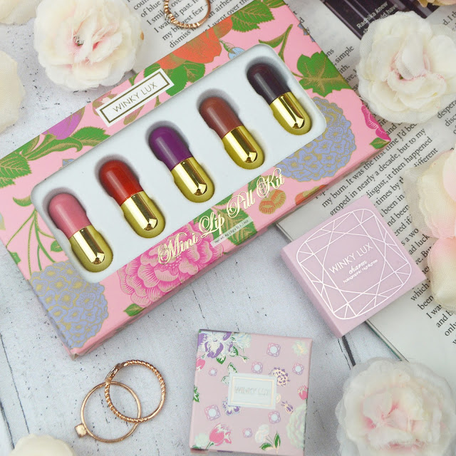 Winky Lux Charm Highlighter and Mini Lip Pill Kit Review with Swatches, Lovelaughslipstick Blog