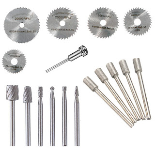 HSS Saw Cut Blade Head Diamond Rotary Burr Bit File Carving Chain Grinding Rotary Tools Set hown store