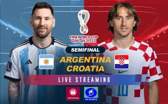 FIFA World Cup Semifinal Live : Watch live streaming of Croatia vs Argentina Football Match