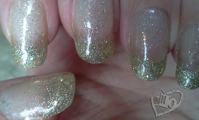 Easy Glitter Gel French Manicure