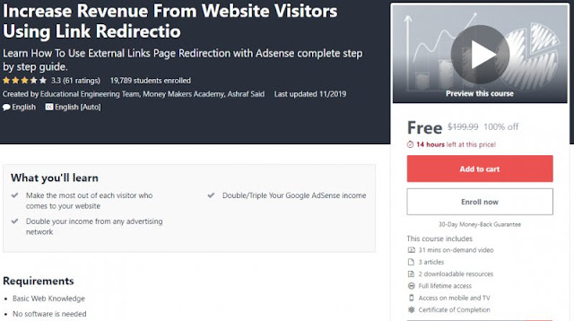 [100% Off] Increase Revenue From Website Visitors Using Link Redirectio| Worth 199,99$