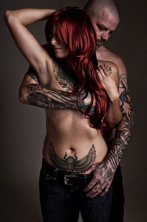 Amazing Couples Hugging Tattoos, Tattoos of Romantic Couples, Men and Woman Hug Tattoos, Artist,