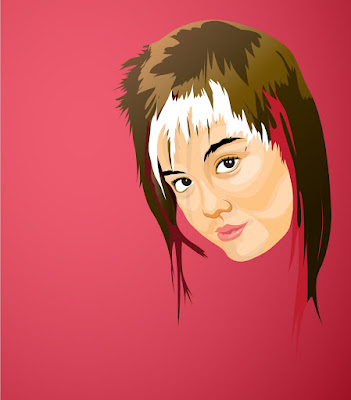 Gambar Vector Wajah di Illustrator