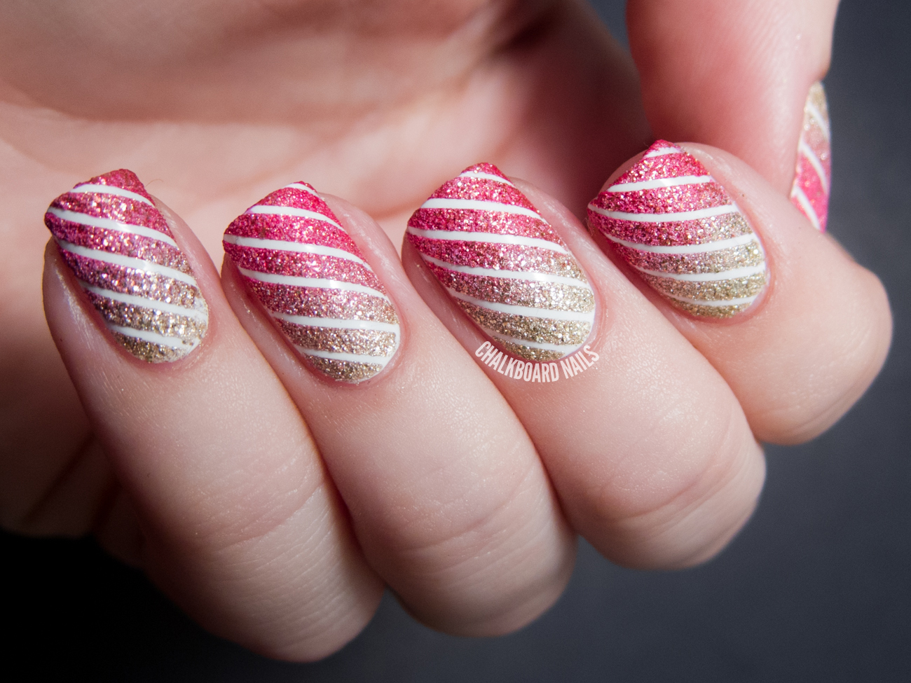 chalkboardnails textured tape stripe nail art 3