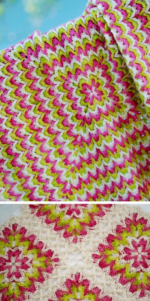 Bargello Crochet Blanket - Free Pattern   