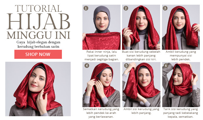 Foto Tutorial Hijab Modern Lebaran untuk Remaja 