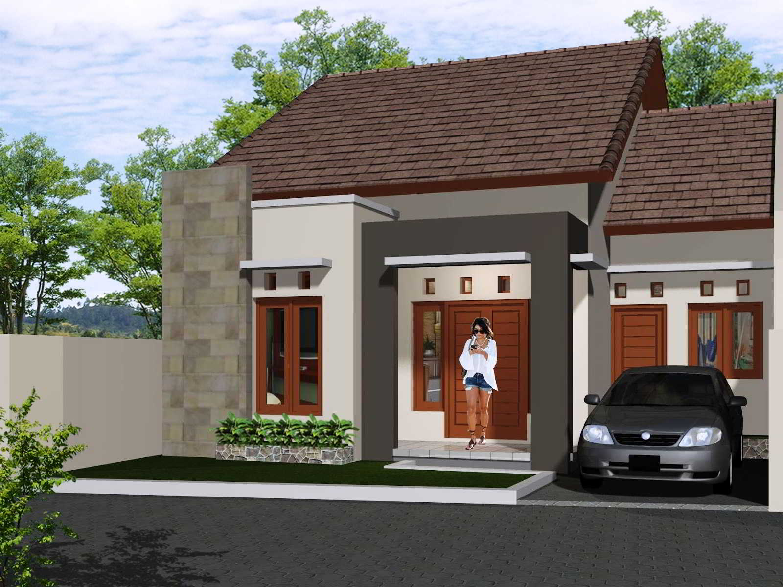  52 desain rumah  minimalis  tampak  depan  1 lantai modern 