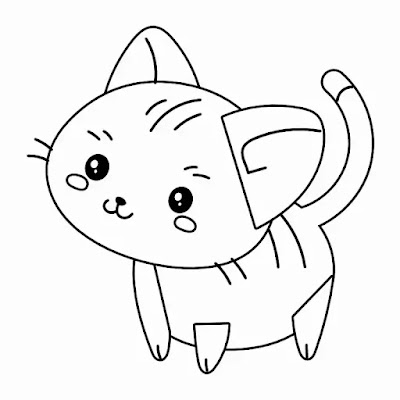 Desenhos fáceis de gatinho