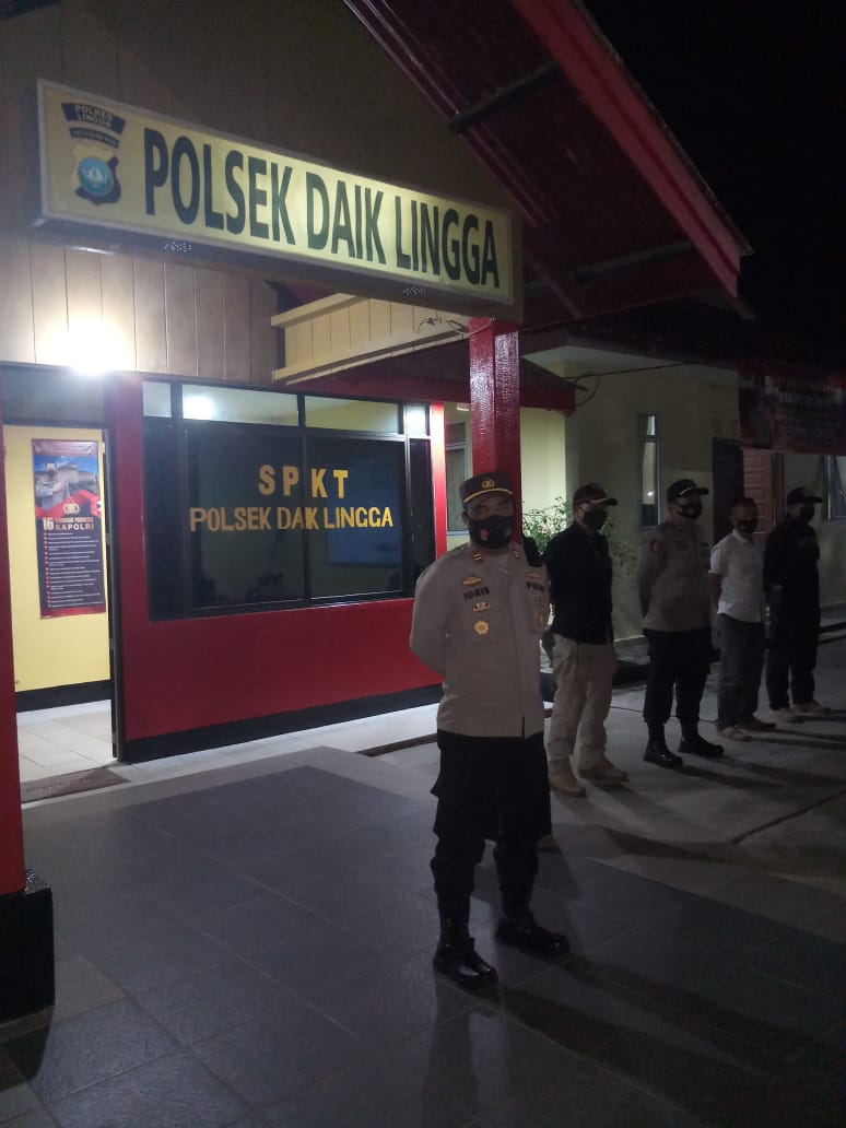 Polsek Daik Lingga Bersama Satpol PP Gelar Patroli Mengantisipasi Penyebaran Covid-19