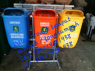 Tempat / tong sampah 3 jenis Pabrikasi Standing ashtray 