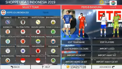 Download FTS 19 Mod Shopee Liga 1 Indonesia 2019