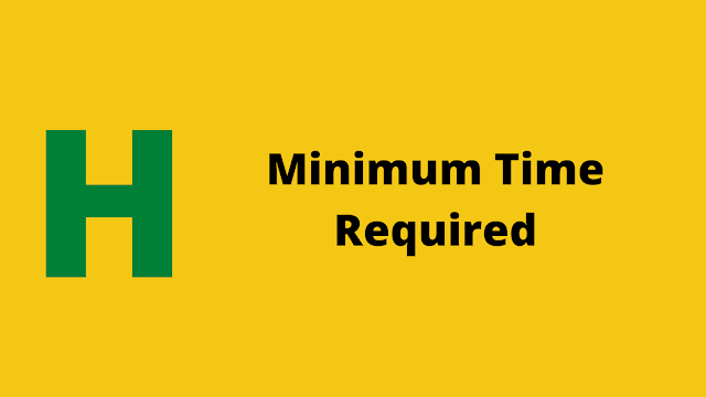 HackerRank Minimum Time Required problem solution