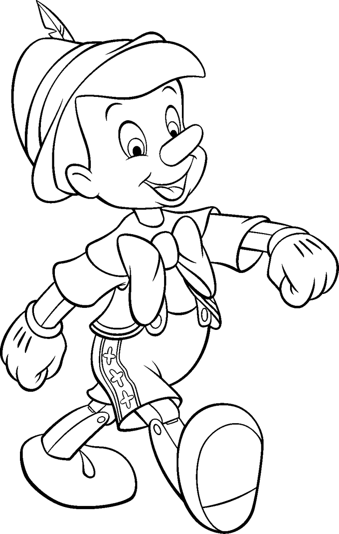 DISNEY COLORING PAGES: PINOCCHIO AND JIMINY CRICKET COLORING PAGES