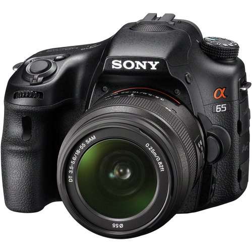 Sony a (alpha) SLT-A65V (A65) - Digital camera - SLR - 24.3 Mpix - Sony DT 18-55mm lens - optical zoom: 3 x - supported memory: SD/ MS PRO Duo/ SDXC/ SDHC/ MS PRO-HG Duo