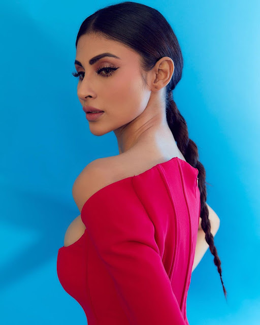 Actress Mouni Roy Latest Hot Photos in Red Dress