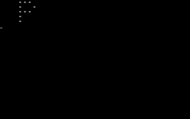 Program to print alphabet P in C Language without Graphics Output