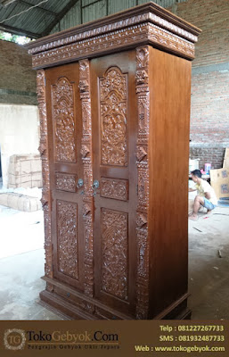 Almari Gebyok Jepara 2 Pintu