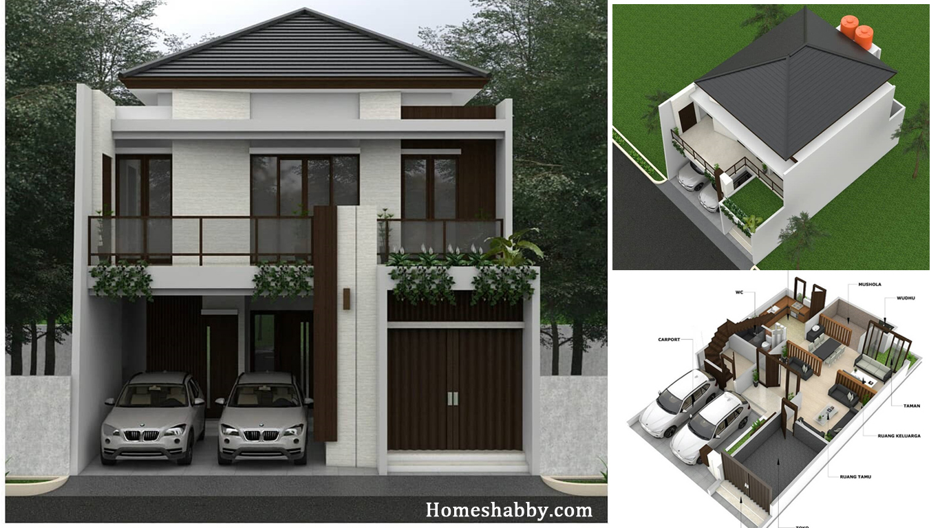 Desain Dan Denah Rumah Toko Dengan Luas Lahan 9 X 14 M Cocok Untuk Perkotaan Dan Pedesaan Tampil Lebih Modern Homeshabbycom Design Home Plans