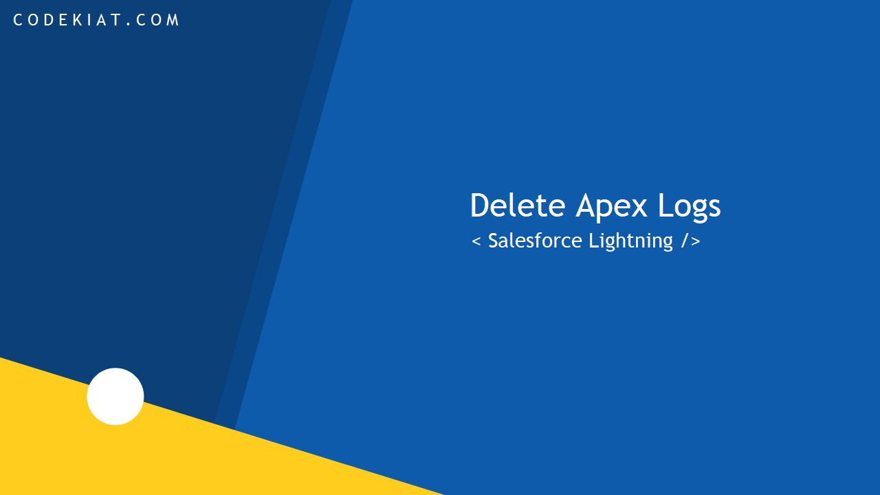 Delete debug logs in salesforce