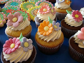 Cupcakes con Flores para Fiestas Infantiles, parte 2