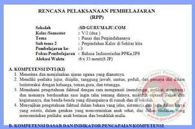 RPP Kelas 5 Tema 6 Kurikulum 2013 Revisi 2017