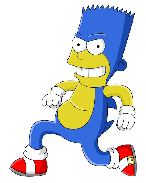 Bart as Sonic the Hedgehog