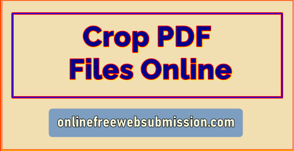 Crop PDF Files Online
