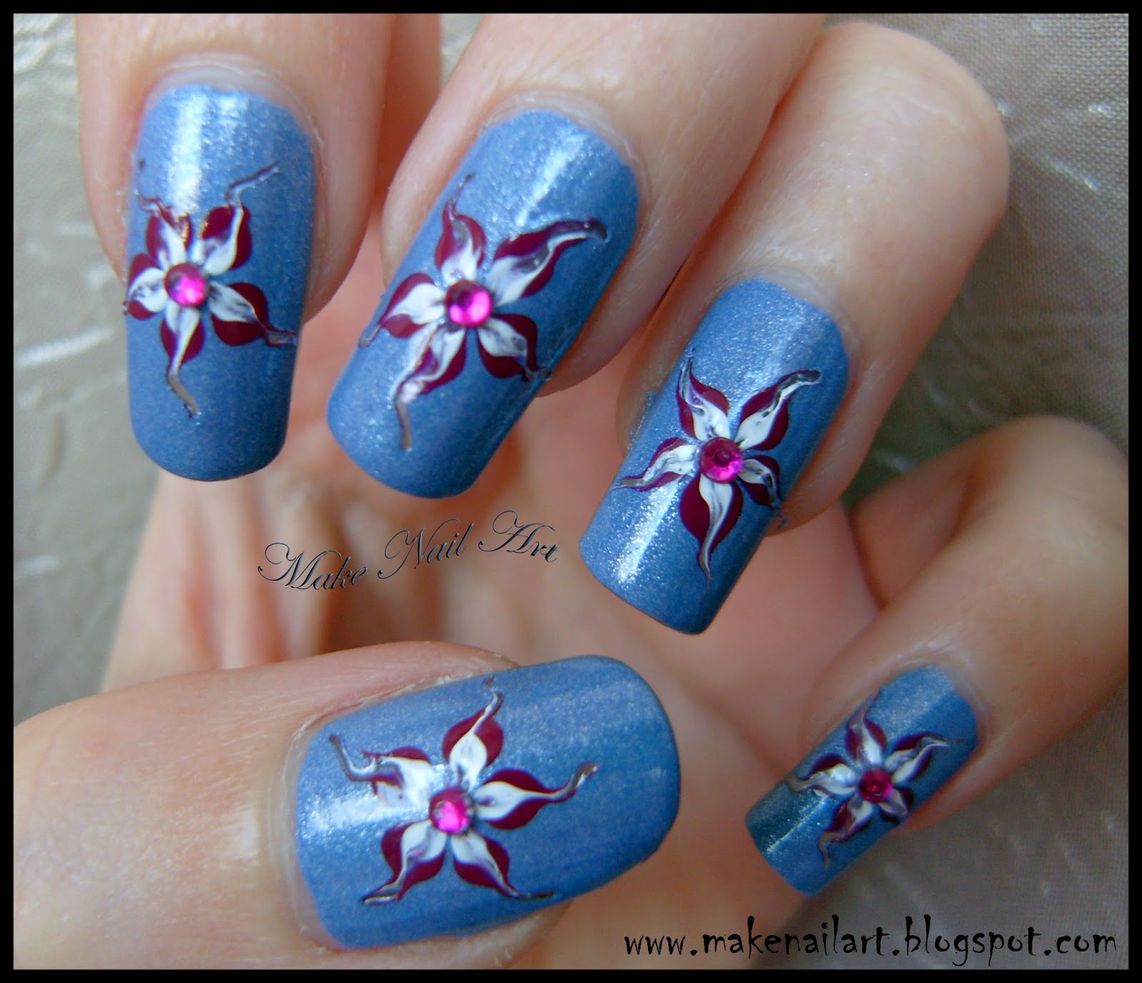 Make Nail Art: Easy Flower For Spring Nail Art Tutorial