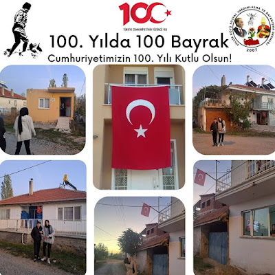 Köyümüzde 100. Yılda 100 Bayrak Asıldı / Selçik Haber