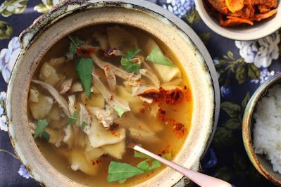 soupe coreenne aux pates tirées à la main sujebi