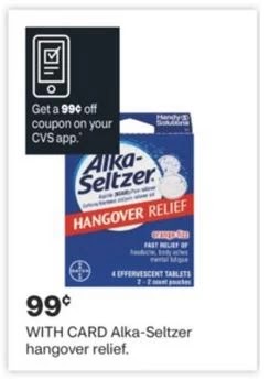 FREE Alka-seltzer Hangover Relief at CVS