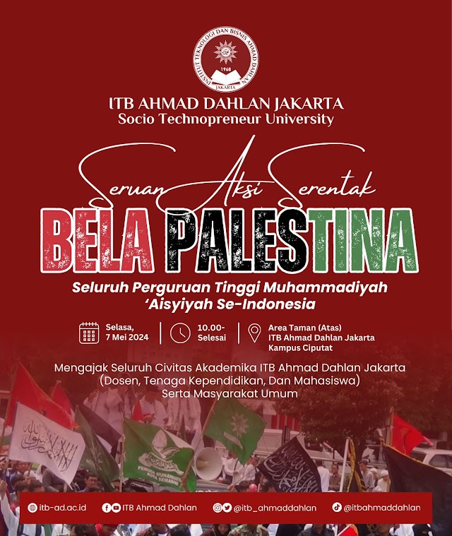 Rektor ITB Ahmad Dahlan Jakarta, Serukan Kemerdekaan Bagi Warga Palestina