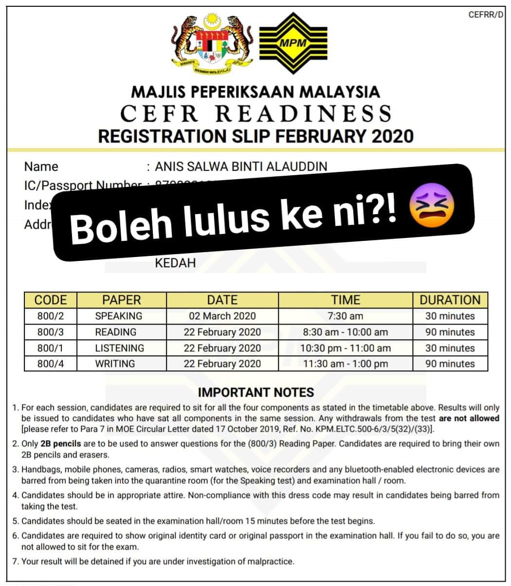Contoh Soalan MUET Listening, Reading, Writing & Speaking 