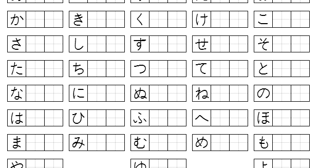 パワーアップ Japanese: Hiragana and Katakana Squared Practice Paper