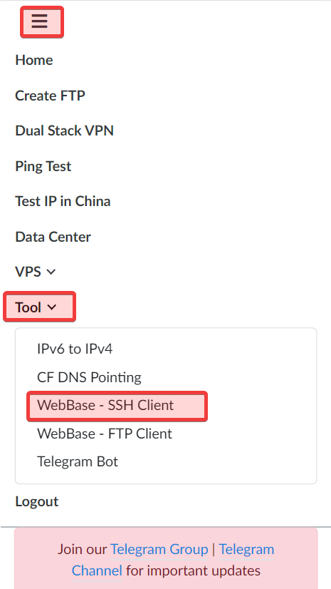 Hax WebBase - SSH Client