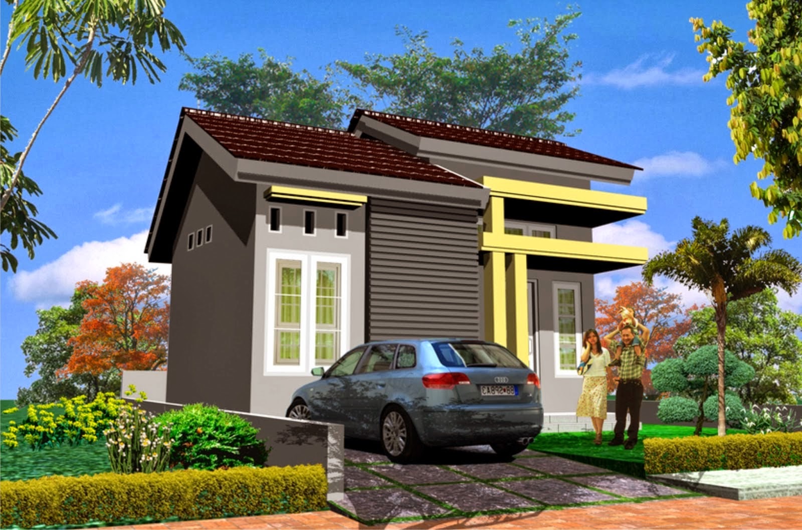 DESAIN RUMAH MINIMALIS UKURAN 6 X 12M GAMBAR RUMAH MODERN MASAKINI