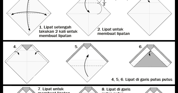 Cara Membuat Origami  BURUNG HANTU Untuk  Anak 