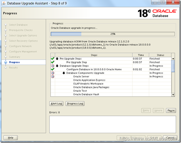 Oracle Database 18c Upgrade