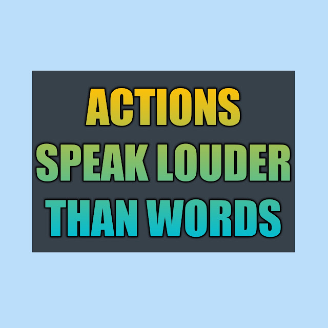 idiom Actions speak louder than words