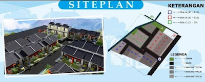 site plan bangunan Cluster Grand Tiara Adonia Cinunuk