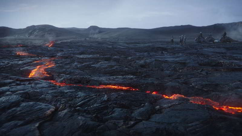 Volcanic lava planet